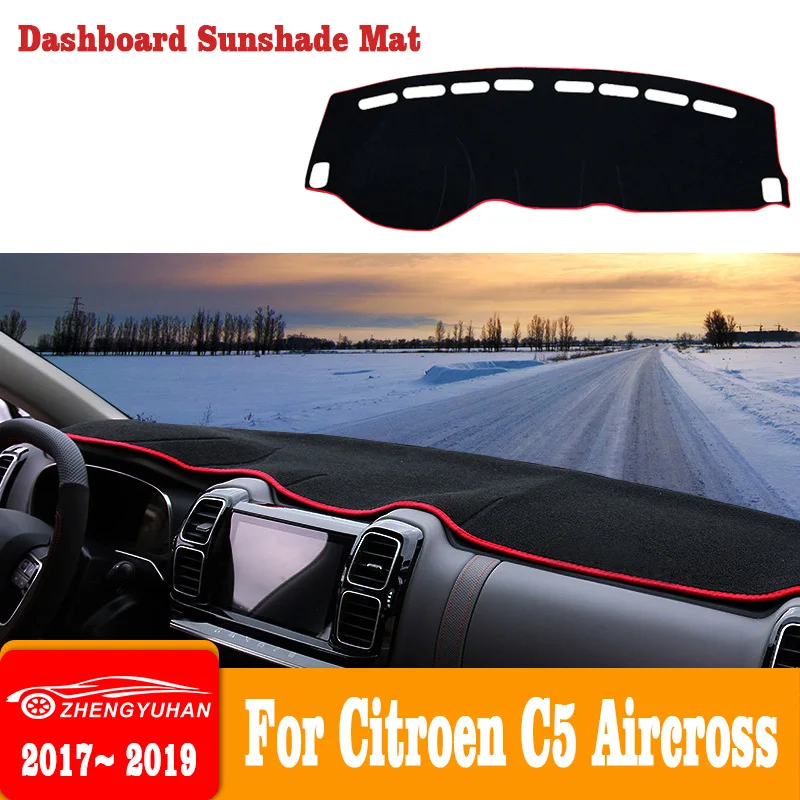 

For Citroen C5 Aircross 2017 2018 2019 Car Dashboard Cover Mat Sun Shade Pad Instrument Panel Carpets Protector Car Accessories