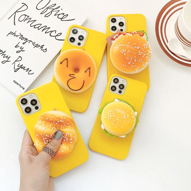 

3D yummy food hamburger donuts Case For Huawei Y9 Y7 Y5 prime Pro Y8P Y9S Y7p Y6P 2018 2019 enjoy Z Max 7s Y5p silicone Cover