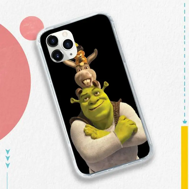 

Cartoon Moive Shrek high quality Phone Case Transparent soft For iphone 5 5s 5c se 6 6s 7 8 11 12 plus mini x xs xr pro max