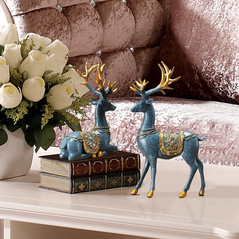 2019 nordico elk home decoration accessories Resin Feng Shui miniature figurines fashion Kawaii christmas Gift arredamento casa | Дом и сад