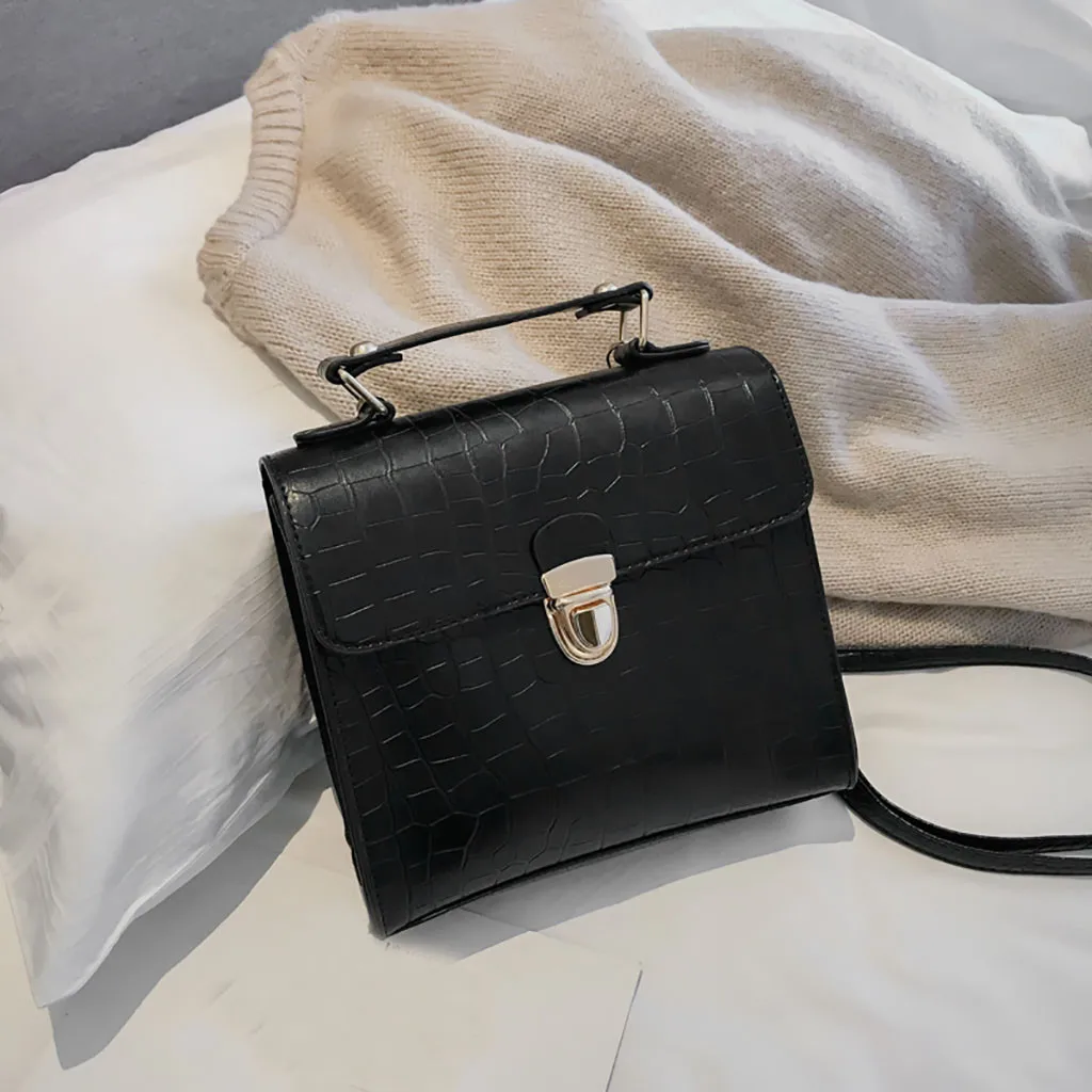 Altbest, новинка, модная однотонная коричневая Женская сумка cartera mujer monedero, Женская винтажная сумка с крокодиловым узором, сумка через плечо, мессенге# g25