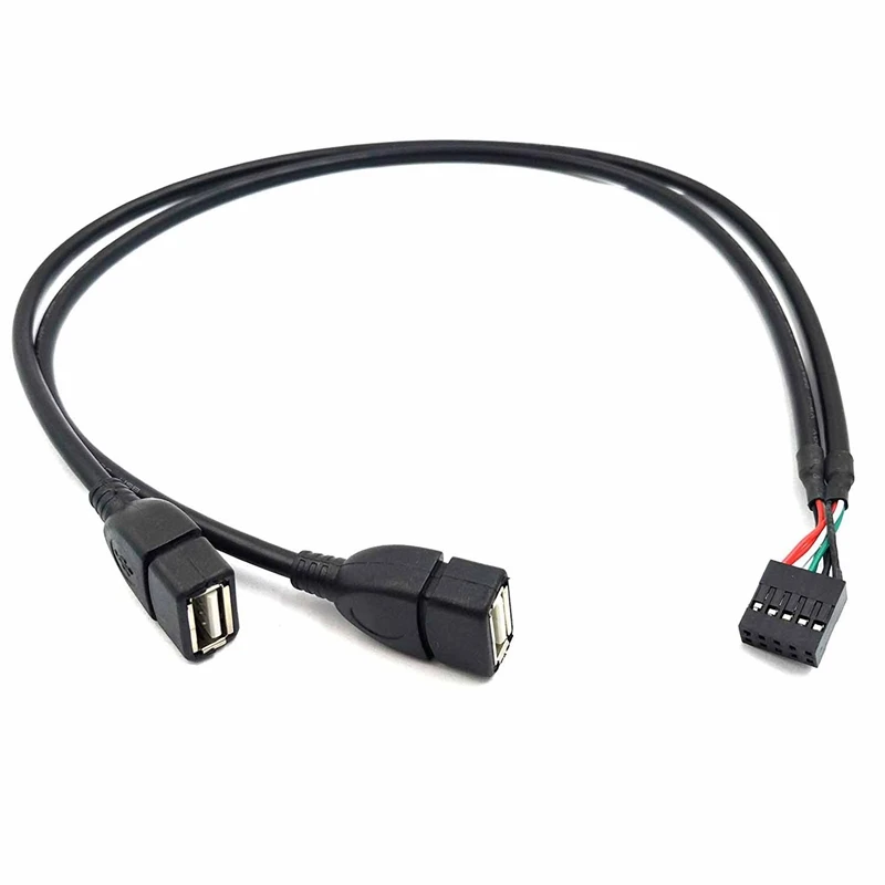 30 сантиметровый 10 контактный разъем для материнской платы на 2 порта двойной USB