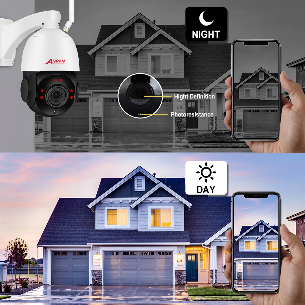 ANRAN PTZ IP камера 5MP наружная скоростная купольная безопасности CCTV 30x Zoom