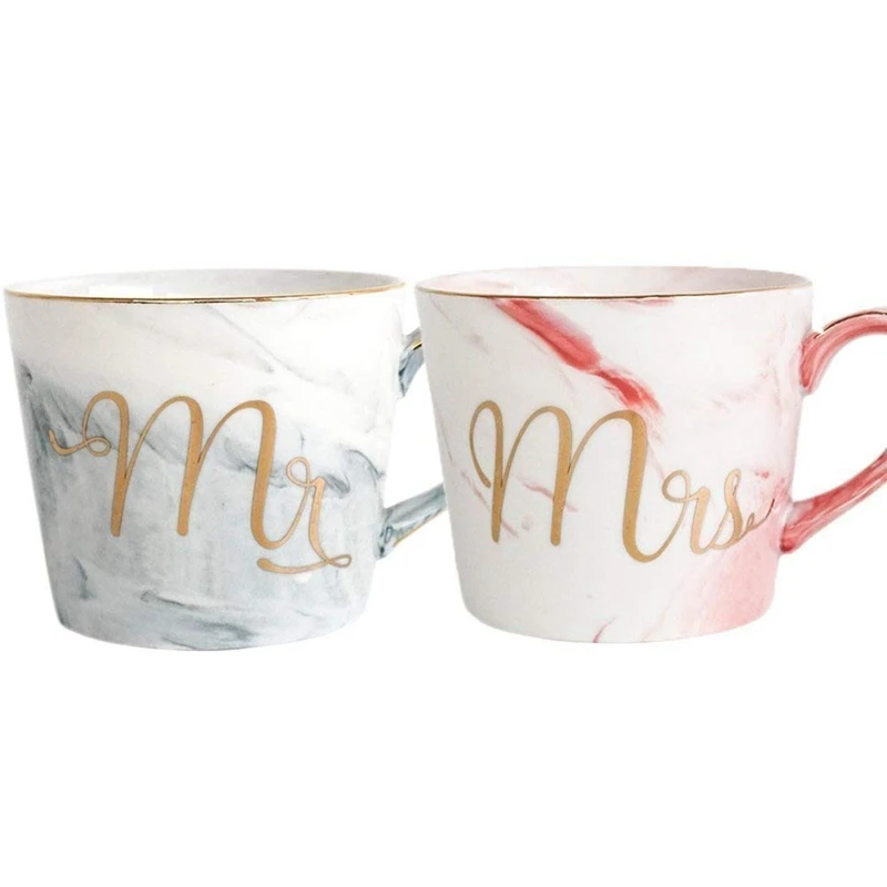 Набор кофейных кружек: Mr. And Mrs Marble керамические кружки набор из 2 элегантные