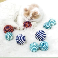 cat toy ball sisal rope teaser chewing rattle kitten scratch catch pet toy interactive funny training dog balls puppy suppliers