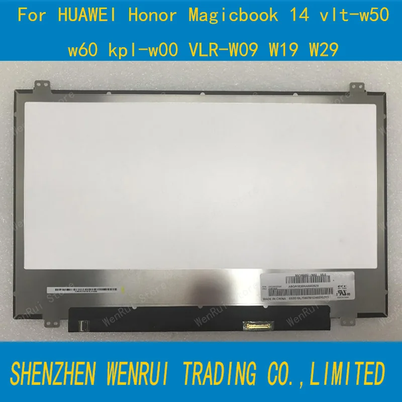 

14.0"laptop LED Matrix for HUAWEI Honor Magicbook 14 Vlt-w50 W60 Kpl-w00 VLR-W09 W19 W29 Lcd Screen Panel 30pins No Touch