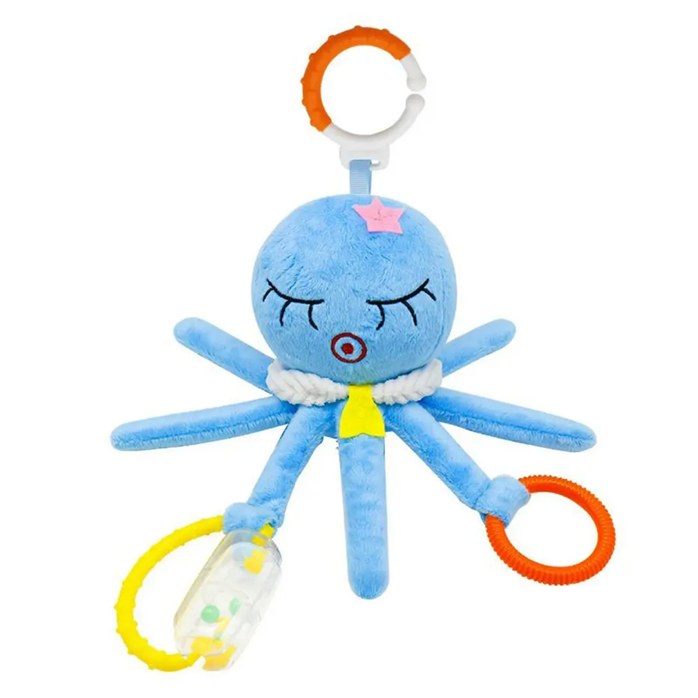 

Newborn Stroller Pendant Newborn Lathe Rattle Bed Bell Puzzle Appease Octopus Doll Teether Toys Soothing Teething Toys