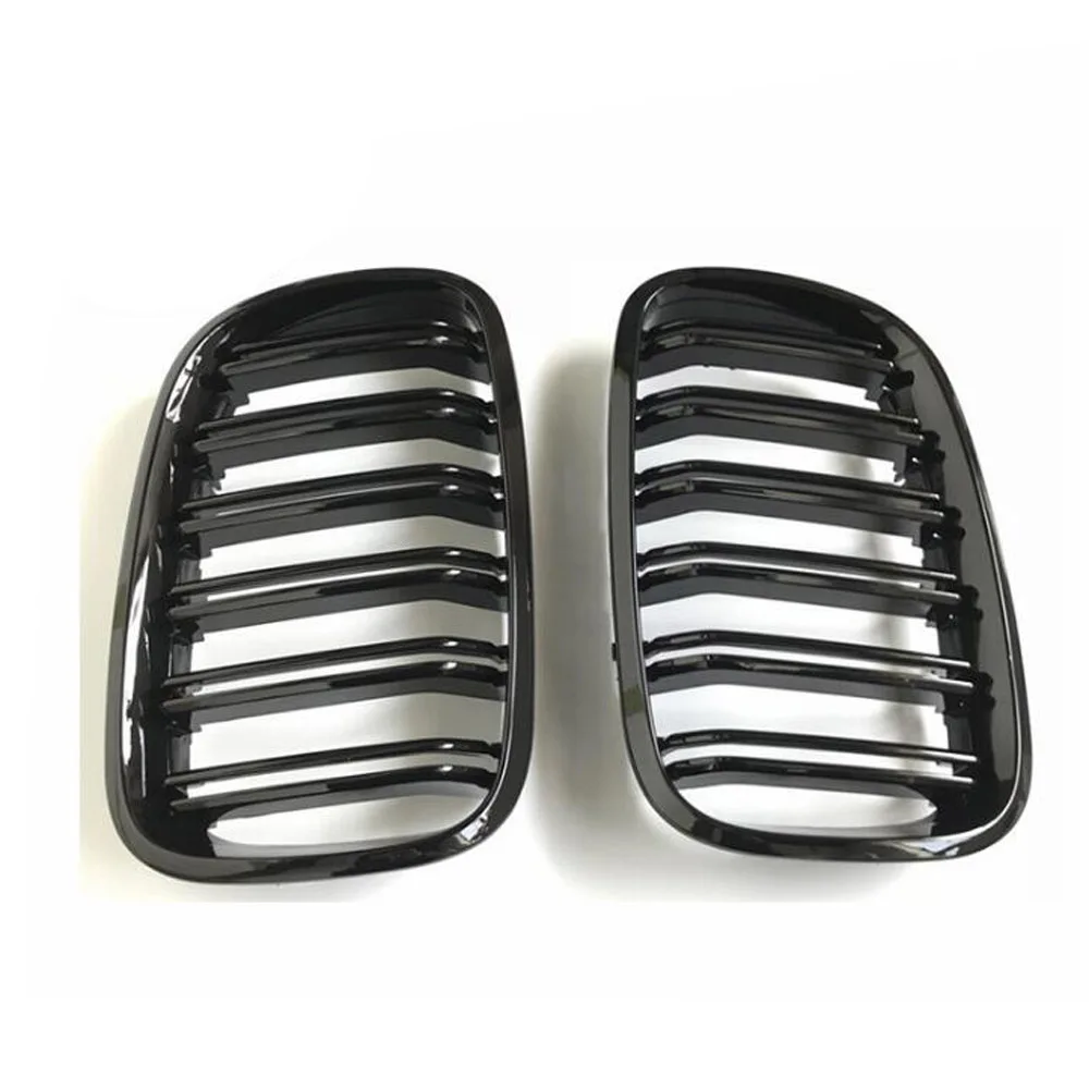 Gloss Black Double Slat Kidney Grille Front Grill For BMW X5 X6 E70 E71 xDrive30i xDrive35d xDrive50i xDrive35i Car Styling |