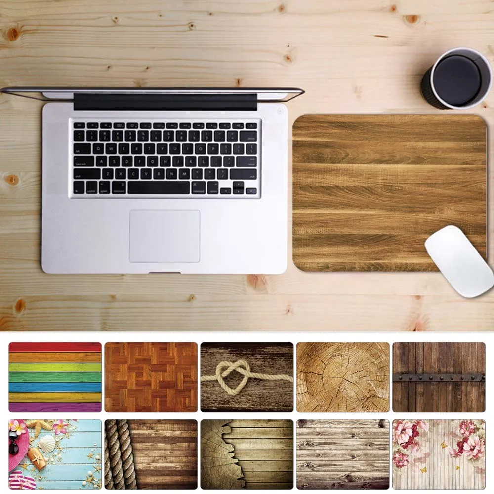 

Non-slip Mouse Pad Laptop Lederen Gaming Muizen Mat Nieuwe Bureau Kussen Wood Grain Pattern Series Mouse Mat