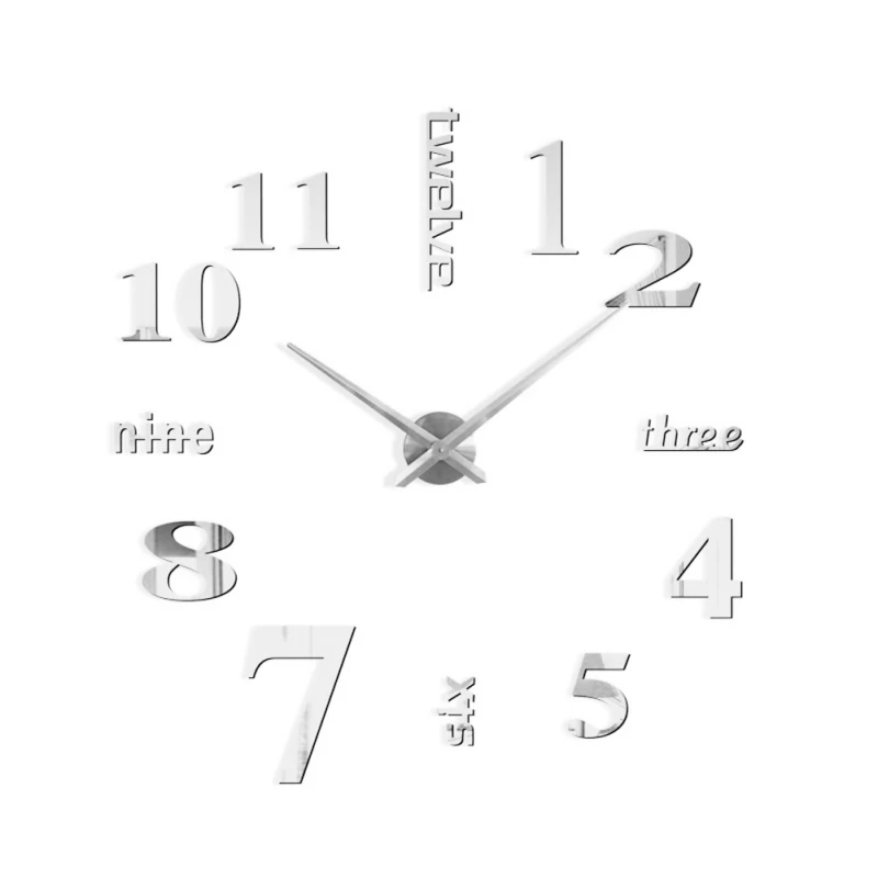 

(A Set) Decorative Wall Stickers Clock Birthday gift practical and durable luminous wall clock environmentally friendly cool