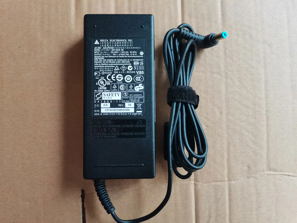 Новый оригинальный OEM DELTA 19V 4.74A 90W ADP-90SB BB 5 мм * 1 7 адаптер переменного тока питания
