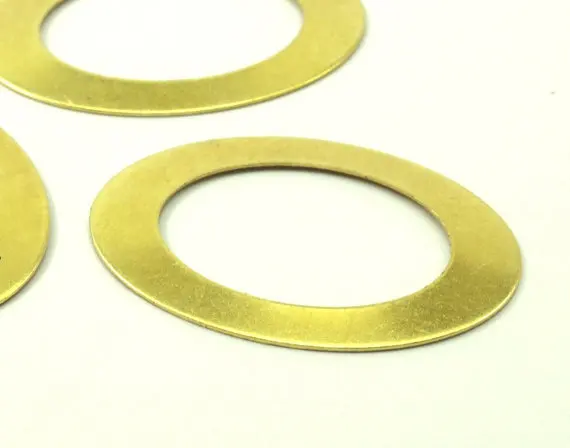 

12 Raw Brass Oval Blank (32x23 mm)