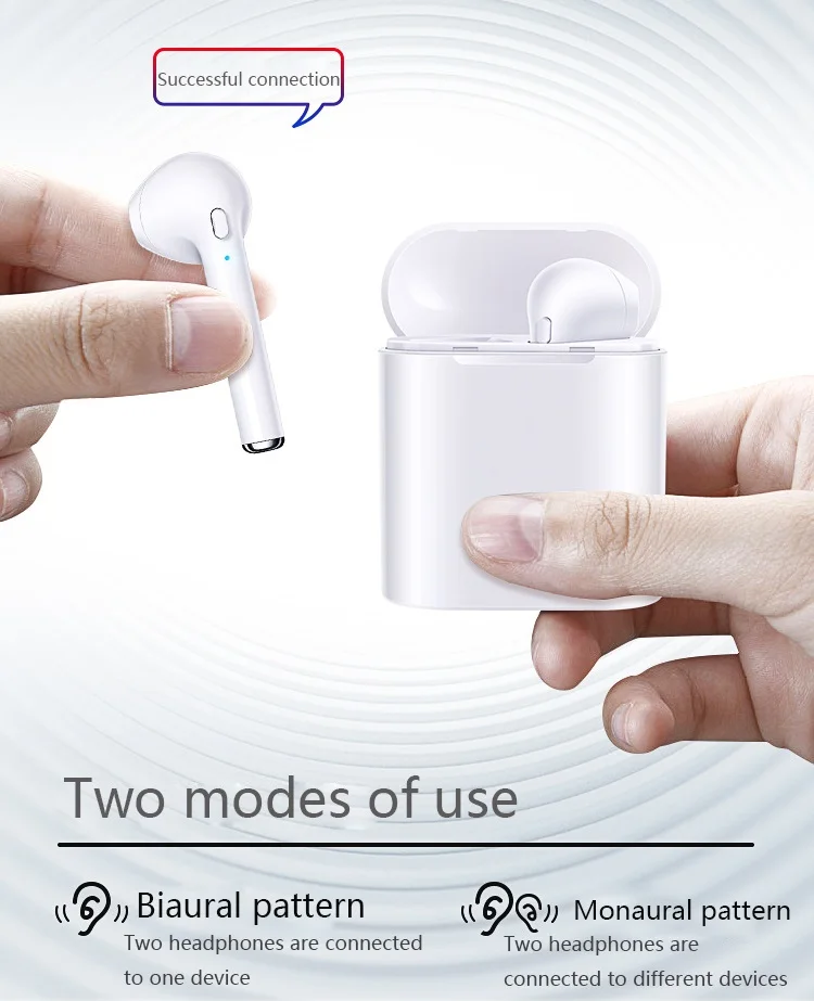 I7s tws беспроводные наушники Bluetooth наушники i7 наушники с зарядкой и бумажной коробкой для Apple наушники для телефона Xiaomi Bluetooth на воздушном самолете