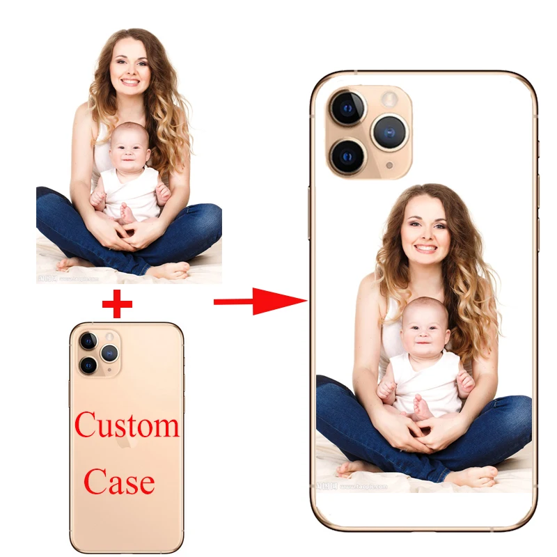 

DIY Picture Custom Cover Photo Phone Case For iPhone 13 11 12 Pro 6 5 SE 6s 7 8 Plus X Xr Xs Max 2020 Mini