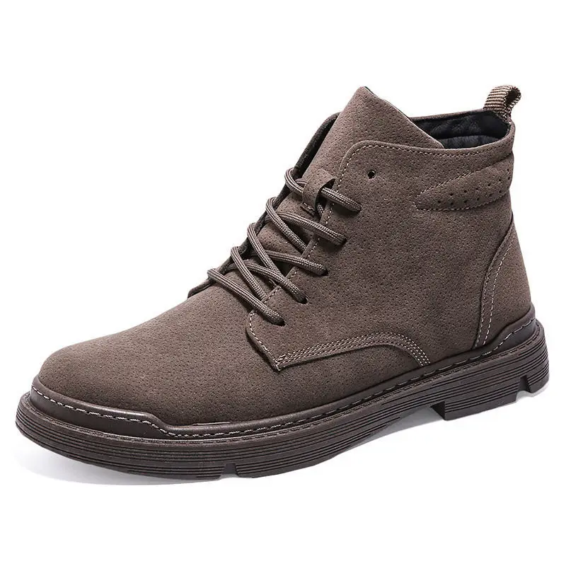 

Men's Martin Boots Casual Boots Thick-soled Fashion Shoes Waterproof and Breathable Korean Retro Outdoor Men's Boots New 2021