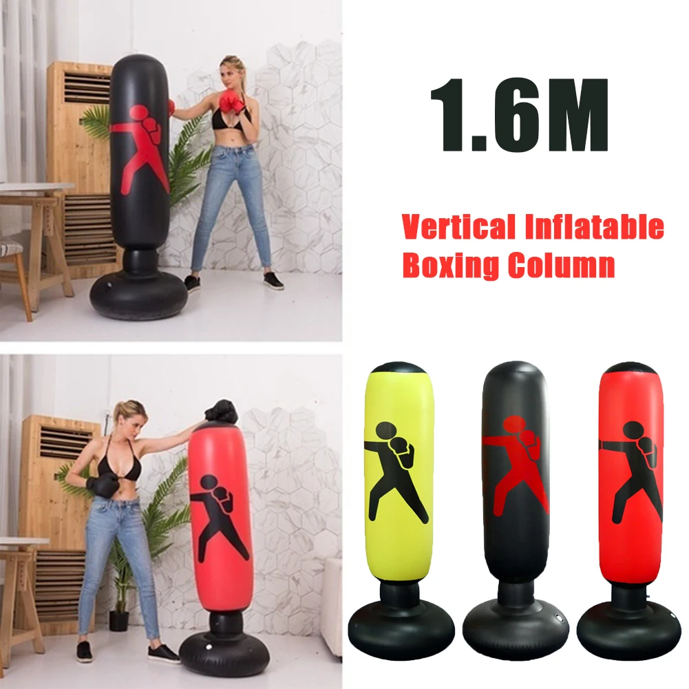 

Inflatable Boxing Column Training Pressure Relief Exercise Punching Standing Sandbag Fitness Body Building Equipment Foldable