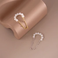 real 925 sterling silver non pierced pearls ear cuff wraps cute tassel cartilage earrings for women girls