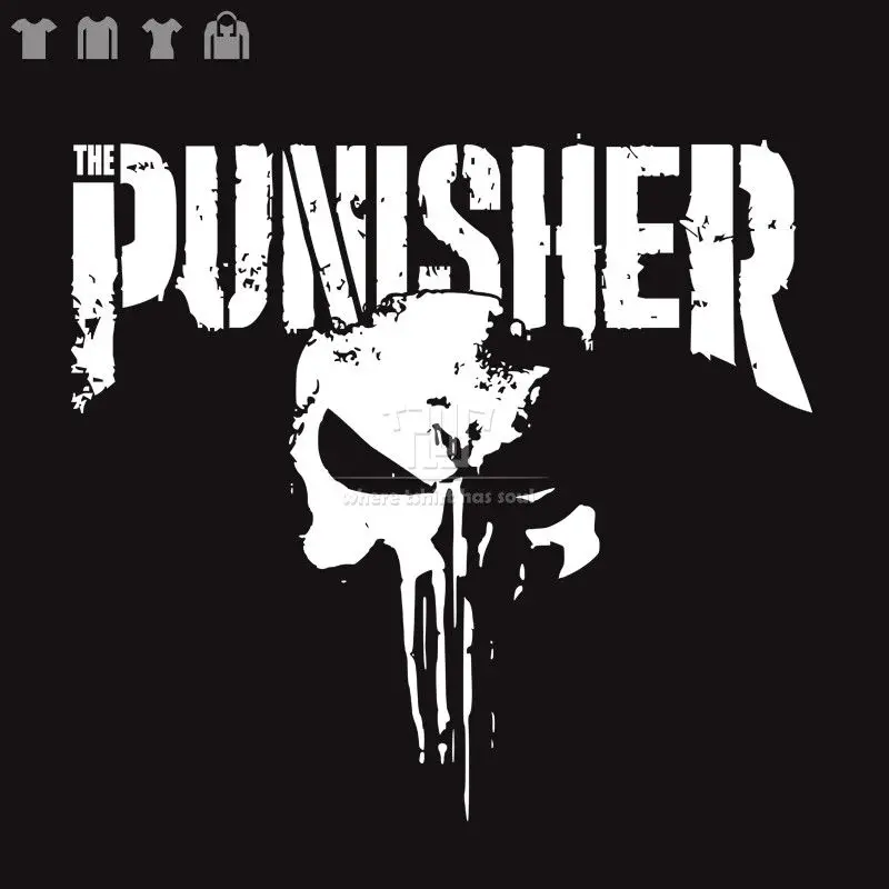 

2019 New Casual Cool Tee Shirt The Punisher men unisex 100% t-shirt Hot Sale T-shirt