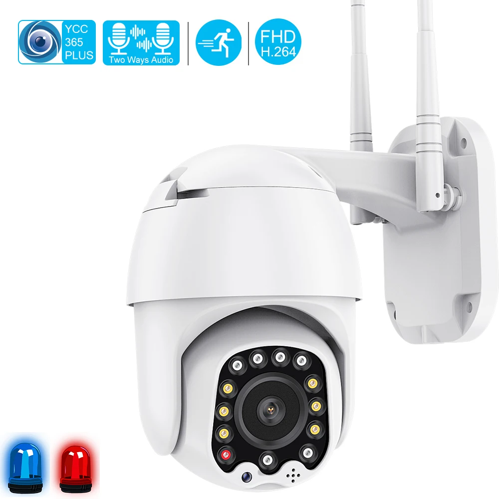 Скоростная купольная IP камера Ycc365 1080P PTZ поддержка Wi Fi роутера|Камеры