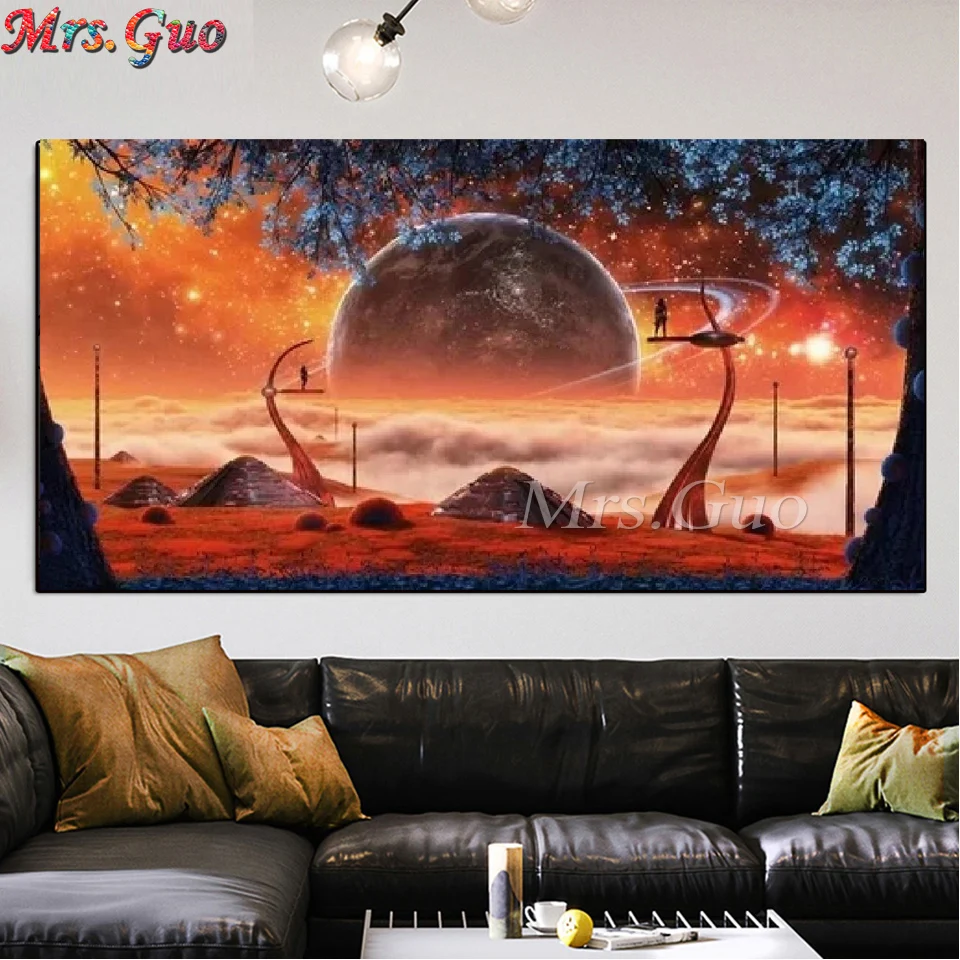 

Алмазная живопись, абстрактная планета, пейзаж, вышивка крестиком, искусство, живопись, полная Алмазная мозаика, вышивка стразы, украшение д...