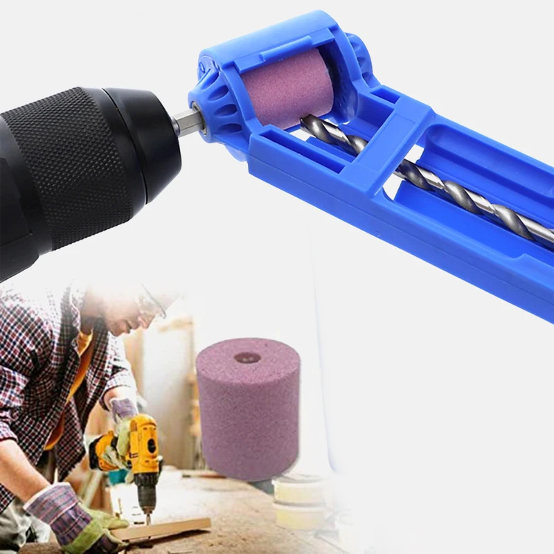 

1set Corundum Grinding Wheel Drill Bit Sharpener Titanium Drill Portable Drill Bit Powered Tools Parts Household Accessories