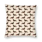 Яркая наволочка для подушки с длинным ворсом с рисунком таксы и сосисок, наволочка для домашней декоративной подушки для домашних животных, наволочка для дивана