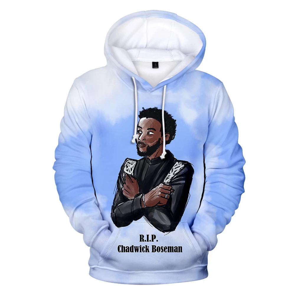 Новинка 2020 мужские толстовки толстовка с капюшоном Chadwick Boseman 3D принтом в памятном