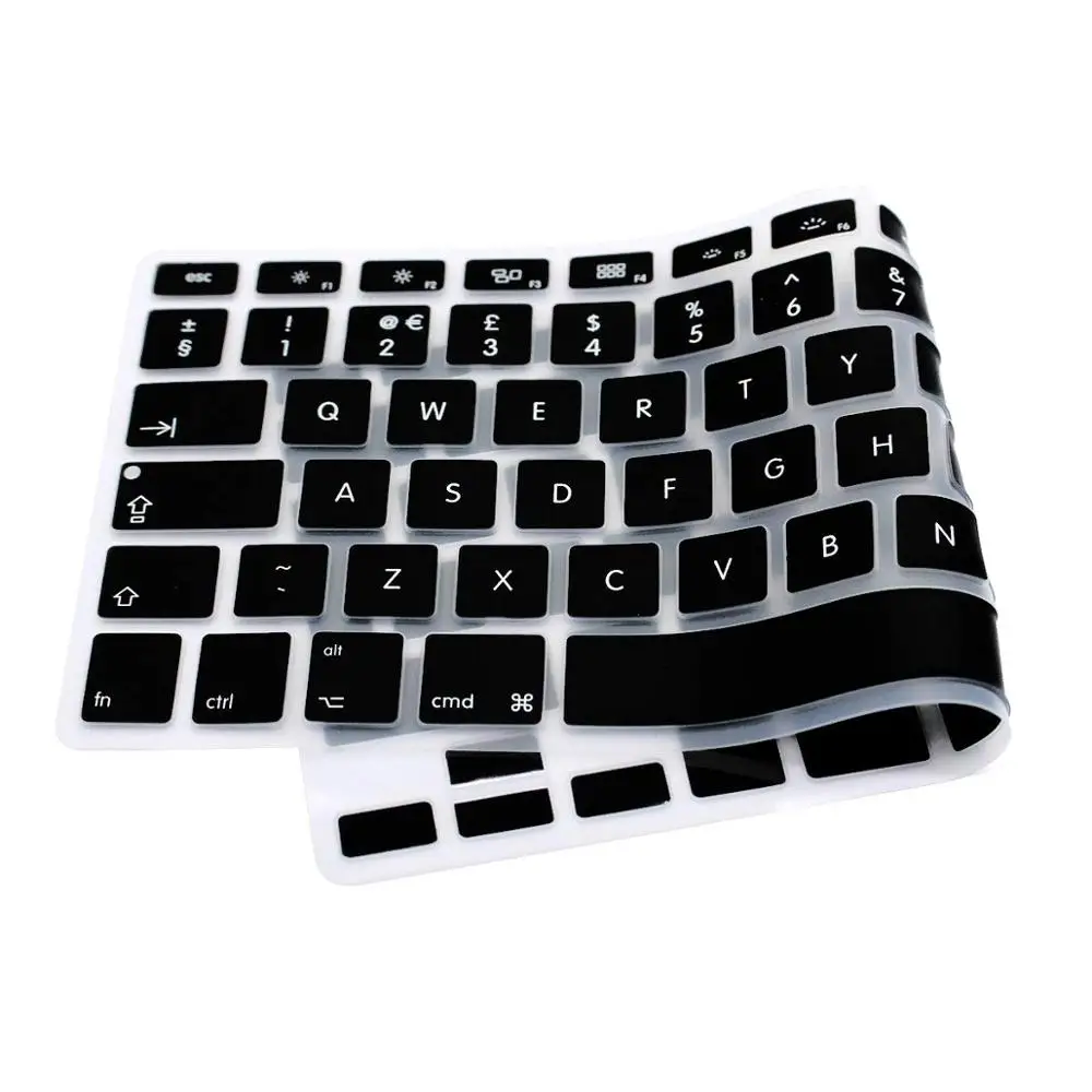 Чехол для клавиатуры с английской раскладкой EU силиконовый чехол MacBook Pro 13 15 17