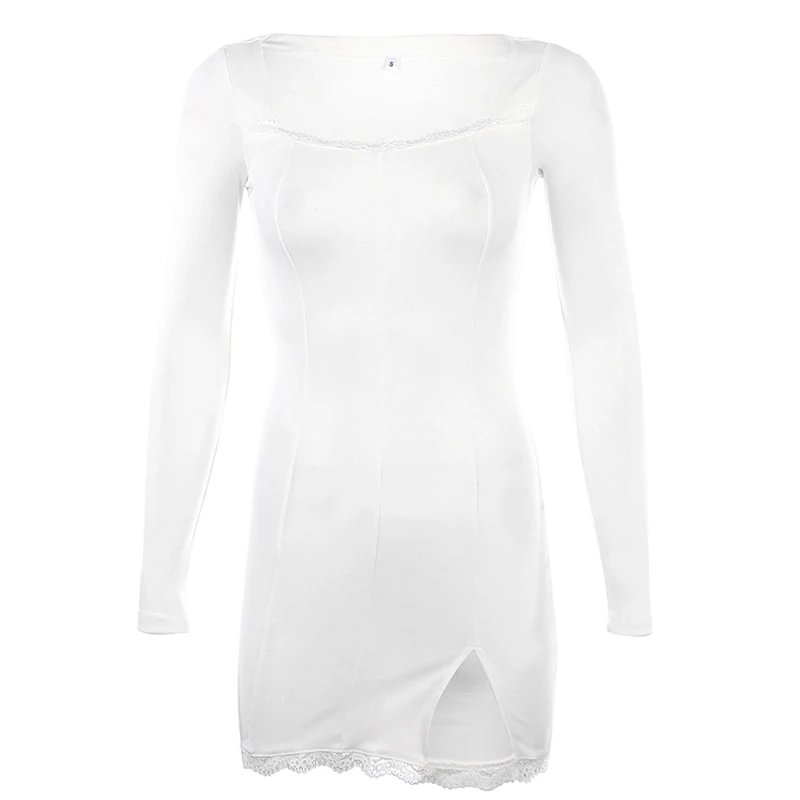 Новинка соблазнительное Кружевное облегающее мини-платье в стиле пэчворк