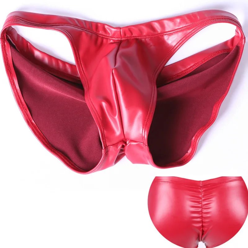 Новинка 2020 имитация латексных трусов мужское сексуальное нижнее белье с низкой