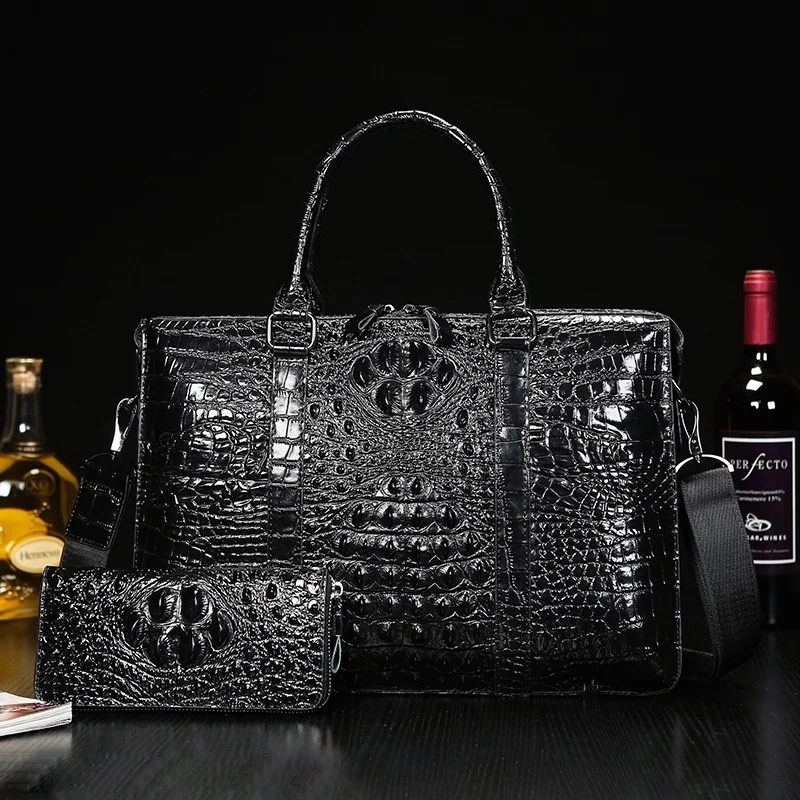 mens shoulder crossbody briefcase luxury messenger business office computer handbags new laptop bag men leather carteras hombre free global shipping