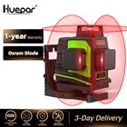 Лазерный уровень Huepar, 12 линий, 3D, 360 , самонивелирующийся, вертикальный, горизонтальный, перекрестный, красный луч, с кронштейном