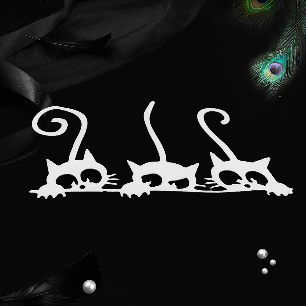 Новинка 2019 металлические Вырубные штампы в виде трех кошек пресс формы для