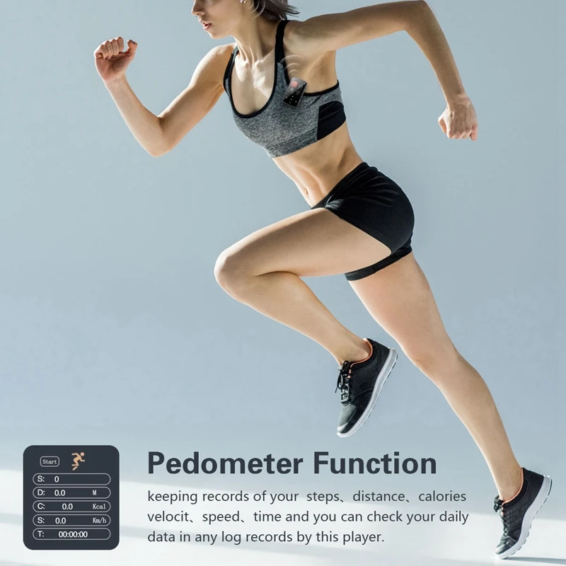 

MP4 Player Portable HD Screen Bluetooth Full Screen Press MP3 Music Player with 32GB Memory Capacity