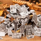 50 шт старые черные белые декоративные наклейки для скрапбукинга DIY канцелярские аксессуары для планировщика канцелярские принадлежности