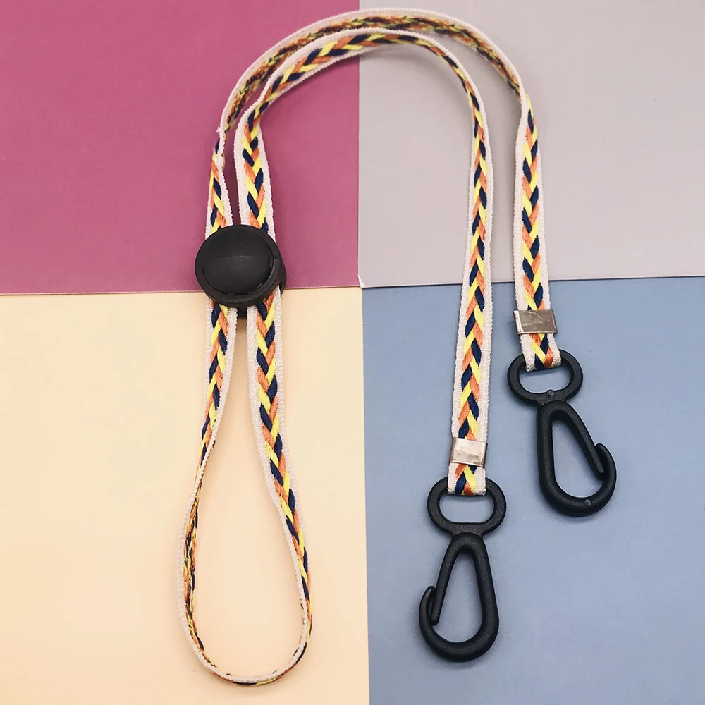 

Adjustable Woven Mask Extension Face Mask Lanyard Handy&convenient Safety Mask Rest&ear Holder Rope Hang On Neck String