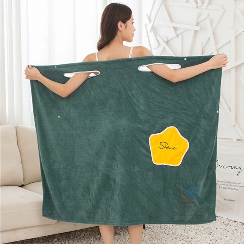 

Creativity Woman Bath Towel Dress Coral Fleece Embroidery Towels for Home Sauna Products Thick Absorbent Bathroom Accessory