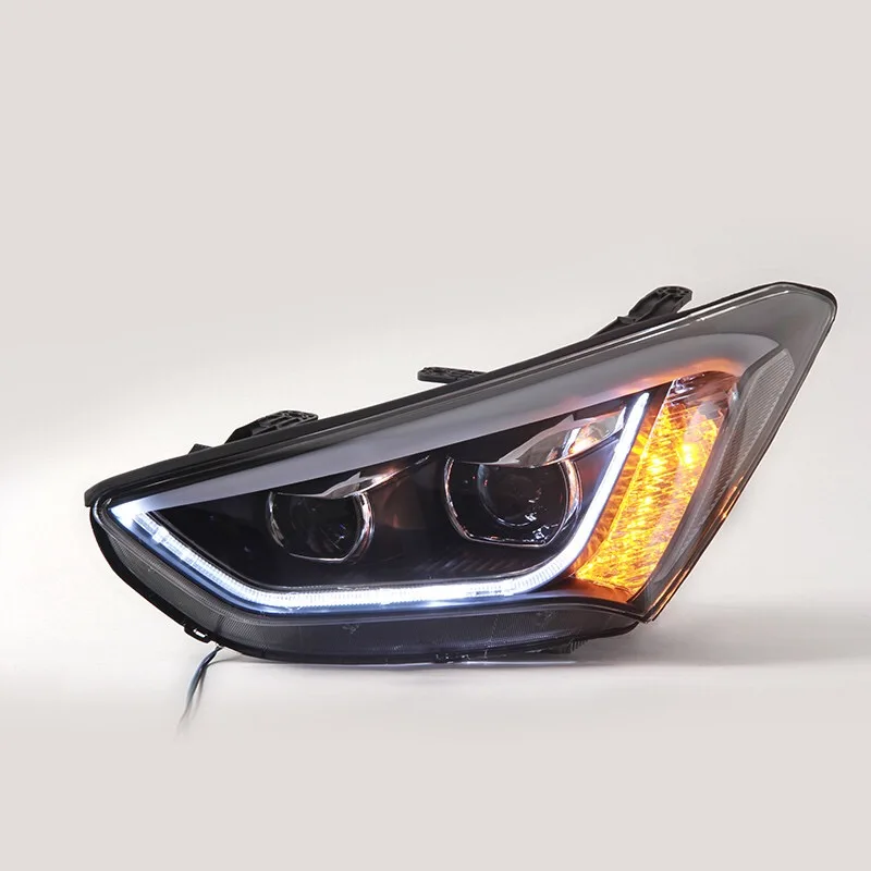 Автомобильные аксессуары головная лампа для Hyundai Santafe IX45 2013 2016 H7 головный