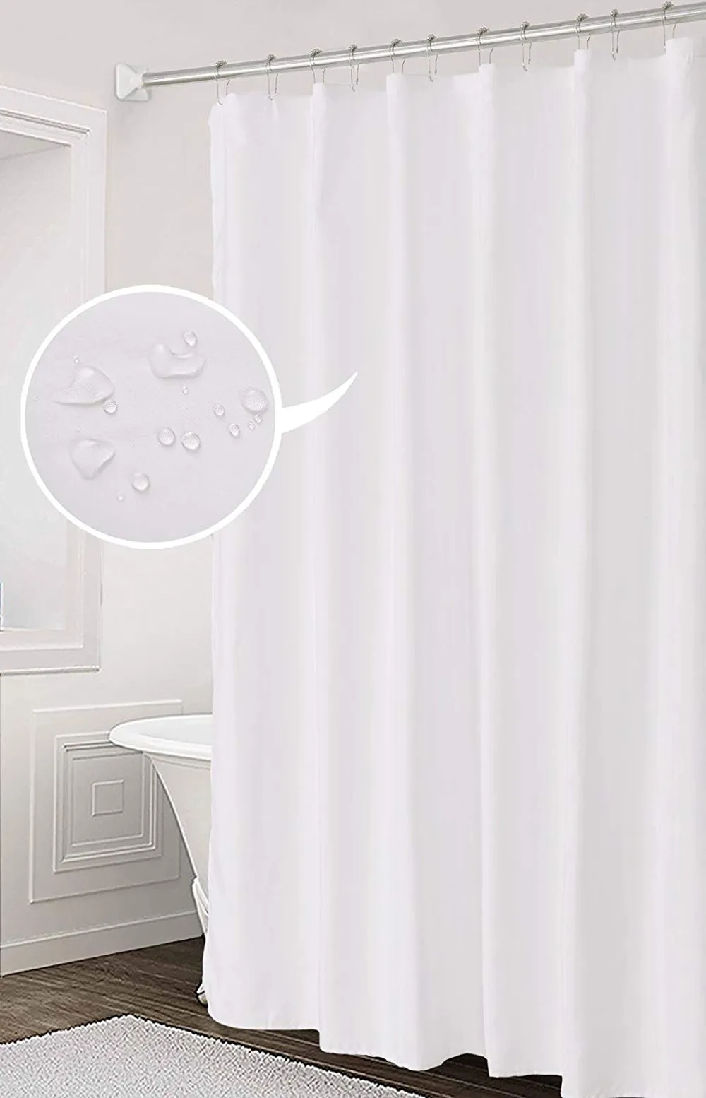 Ouneed занавеска для душа ткань устойчивая к плесени моющаяся водоотталкивающая