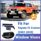 Оконный козырек для Toyota FJ Cruiser 2007-2020, вентиляционная крышка, отделка, навесы, защита от солнца, дождя, дефлектор, аксессуары