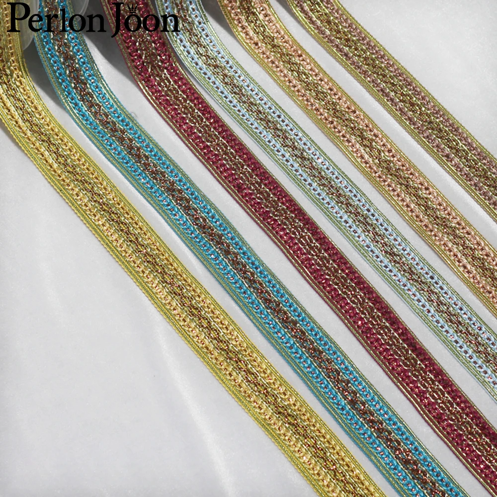 50 ярдов 3 5 см цветная нить тканая лента для одежды в Ретро этническом стиле сумка