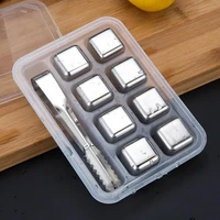 2019 ice cube frozen mold set stainless steel ice metal model ice coffee drink bar wine creative supplies