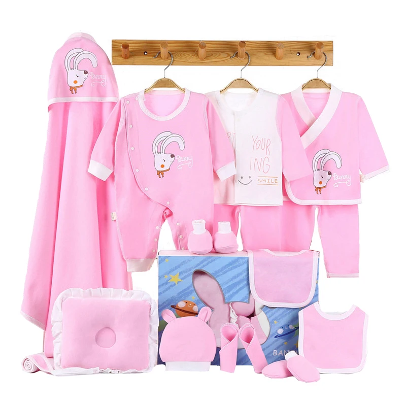 Bunny Newborn Baby Girl Clothes Cotton Print New Born Boy Infant Clothing Outfit Set | Детская одежда и обувь