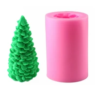 3d christmas tree candle silicone mold christmas party dessert jelly ice cream baking molds diy chocolate cake decoration tools