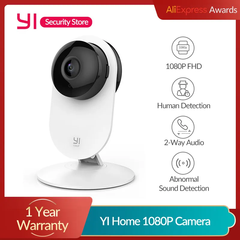 Домашняя камера YI 1080p Home Camera Режим ночной съемки Обнаружение движения