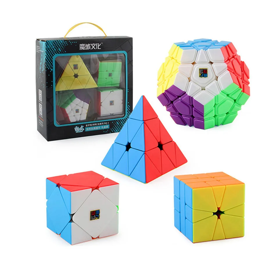 

MoYu Magic Cube Gift Box Skew Pyramid SQ1 Megaminx Speed Magic Cube Educational Puzzle Toys Magic Cubes For Kids