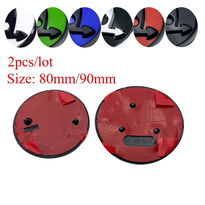 Эмблема ABS 80мм 90мм для Skoda Fabia 1 2 Octavia A7 RS Superb Rapid Yeti Karoq Vision автомобиля для капота передней и задней части и багажника.