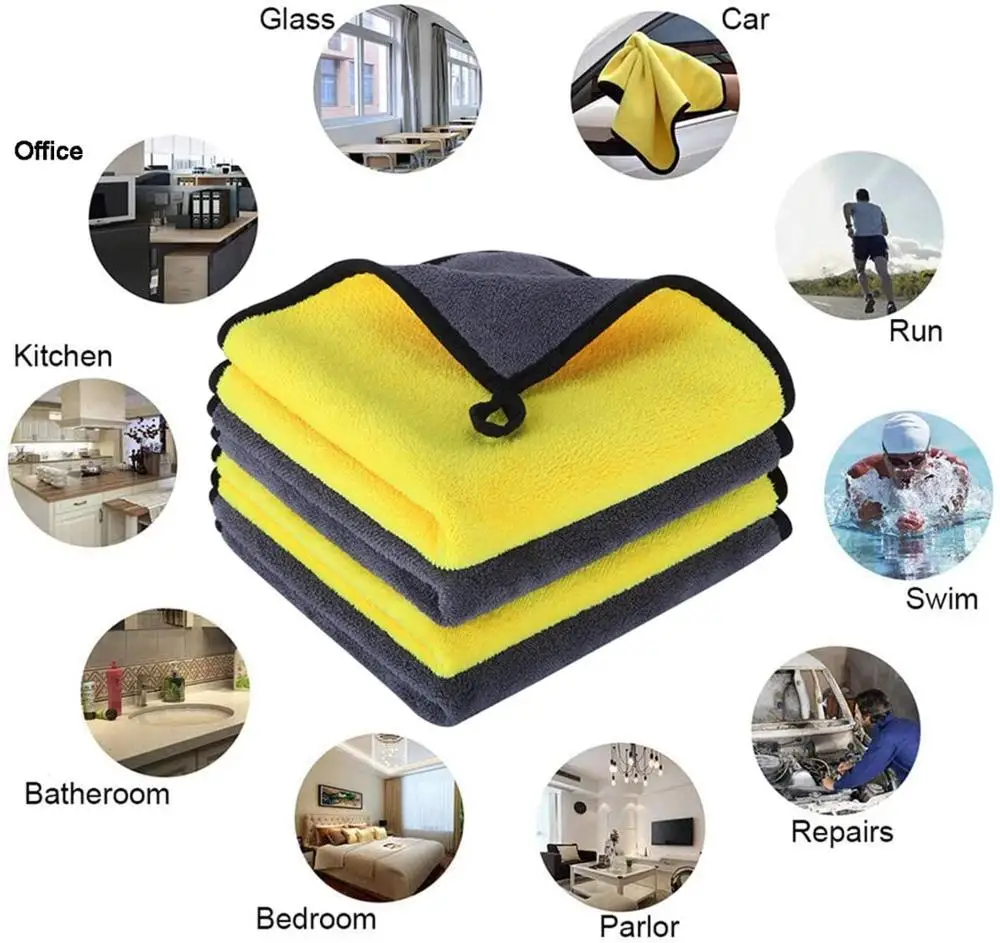 

Microfiber Detailing Towel, Cleaning Cloth Drying Towel, Scratch-Free, Strong Water Absorption Cleaning Cloth for Cars