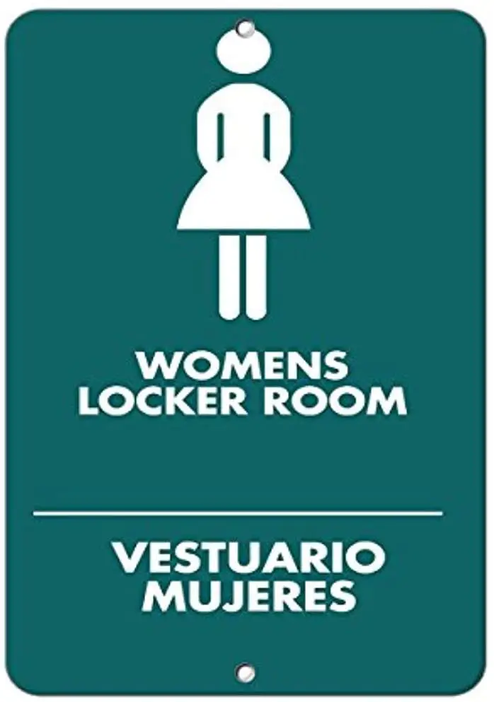 

Женский раздельный шкаф Vestuario для женщин металлический знак 8x12 дюймов жестяной знак