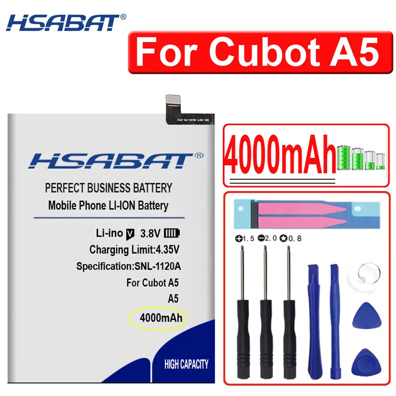 Аккумулятор HSABAT 4000 мАч для смартфона Cubot A5 | Мобильные телефоны и аксессуары